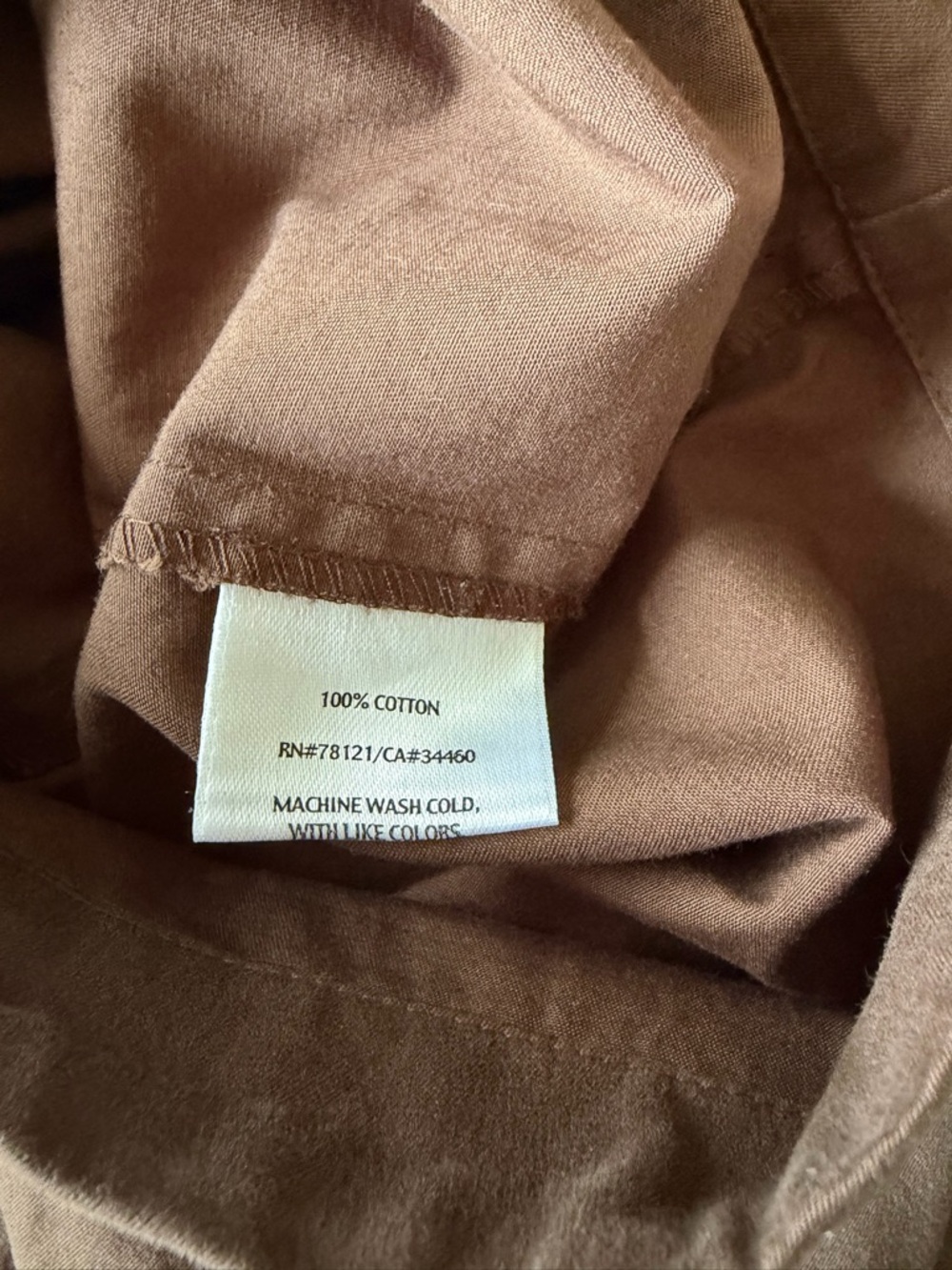NWT Eileen Fisher 100% Cotton Brown Wide Leg Cargo Capri Pants Size Petite Large - Picture 8 of 8